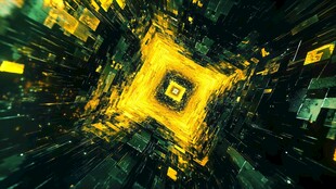 炫彩科技方块隧道视觉冲击