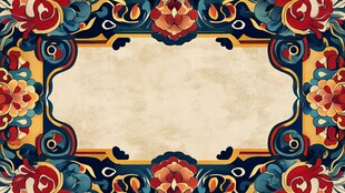 中式复古花纹边框图案