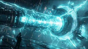 未来科技时空隧道场景