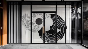 现代简约风玻璃门装饰设计