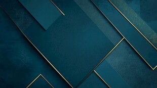 深蓝金边几何背景图案