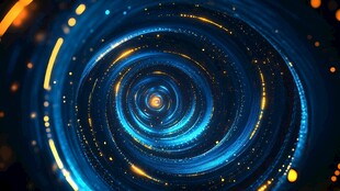 梦幻蓝色旋涡光影背景