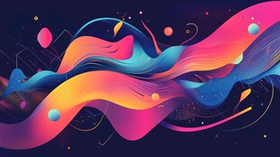 绚丽动感流体艺术图案