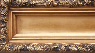 古典华丽金色雕花画框