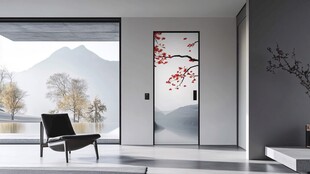 新中式禅意室内门窗景观