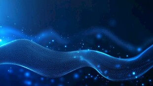 蓝色科技感波浪粒子背景