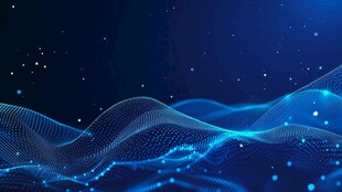 科技感蓝色动态数据波浪背景