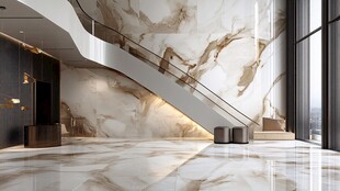 豪华大理石楼梯室内空间