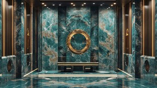 奢华大理石装饰的优雅空间