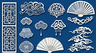 中式传统镂空装饰图案集合