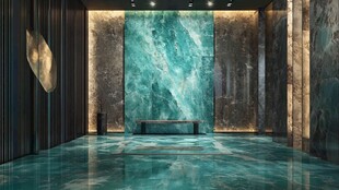 奢华大理石装饰的高端空间