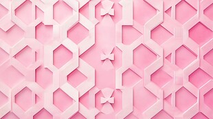 粉色几何蜂巢风背景图案