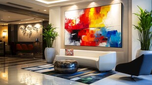 现代风格酒店大堂艺术装饰