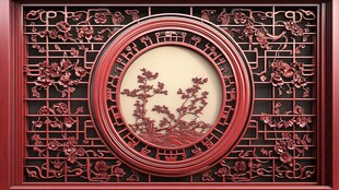 中式雕花窗棂 精致传统工艺