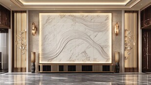 豪华大理石装饰的大气墙面