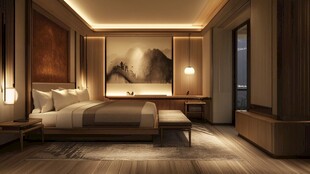 新中式风格温馨卧室空间