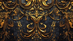 华丽黑金巴洛克风格装饰