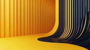 渐变色彩立体几何抽象空间