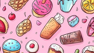 缤纷可爱的美味甜点集合