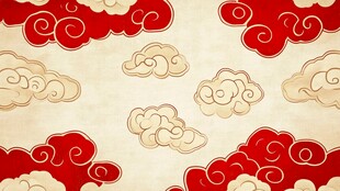 中式古典祥云纹理背景图