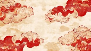 中式古典祥云图案背景