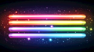 炫彩霓虹灯管背景图