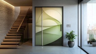 现代简约风格室内玻璃门设计