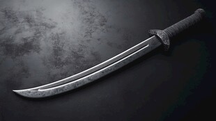 寒光利刃 古典弯刀特写