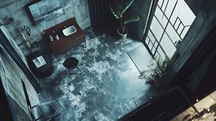 工业风浴室的独特氛围感