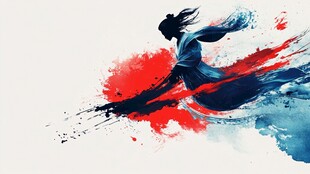 水墨舞者 灵动飘逸之姿