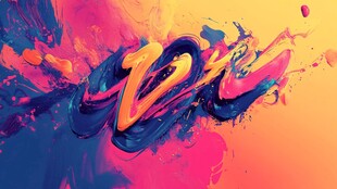 炫彩泼墨艺术字效果展示