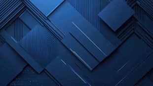 蓝色几何立体抽象背景图