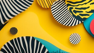 几何图案拼接的多彩背景