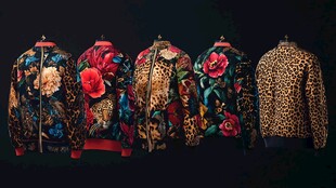 多彩印花豹纹时尚夹克展示
