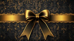金色蝴蝶结奢华背景图