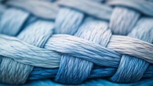 蓝色交织毛线细节纹理