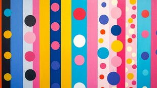 多彩波点条纹背景图案