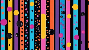 彩色条纹波点创意图案背景