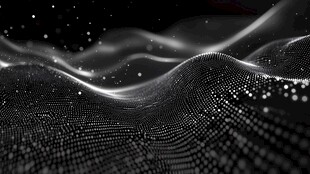 数字粒子动态波浪背景图