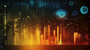 科技感数据城市背景图