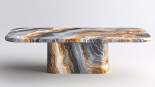 现代大理石纹理艺术餐桌