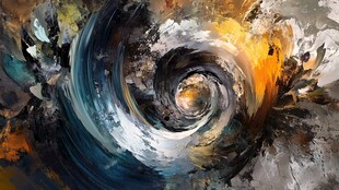 奇幻色彩漩涡抽象艺术图