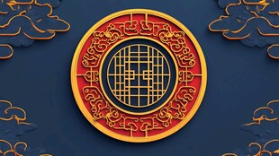 中式传统窗棂装饰图案