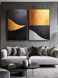 现代简约风客厅装饰画搭配