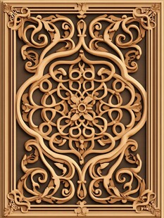 精美木雕花纹图案