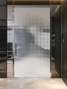 现代风格半透明玻璃门