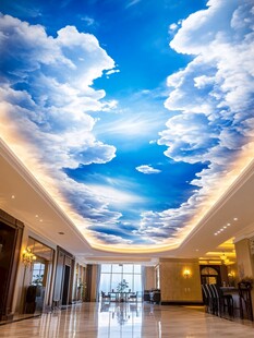 梦幻天空主题大厅天花板
