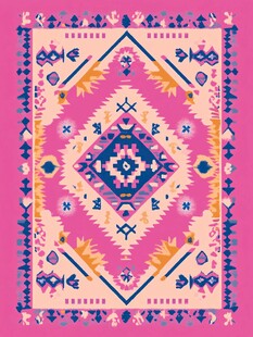 波西米亚风几何图案地毯