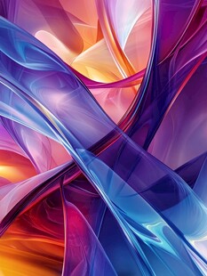 绚丽多彩的抽象流体图案