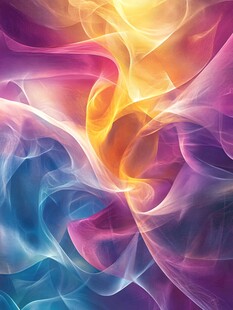 梦幻炫彩流动抽象背景图